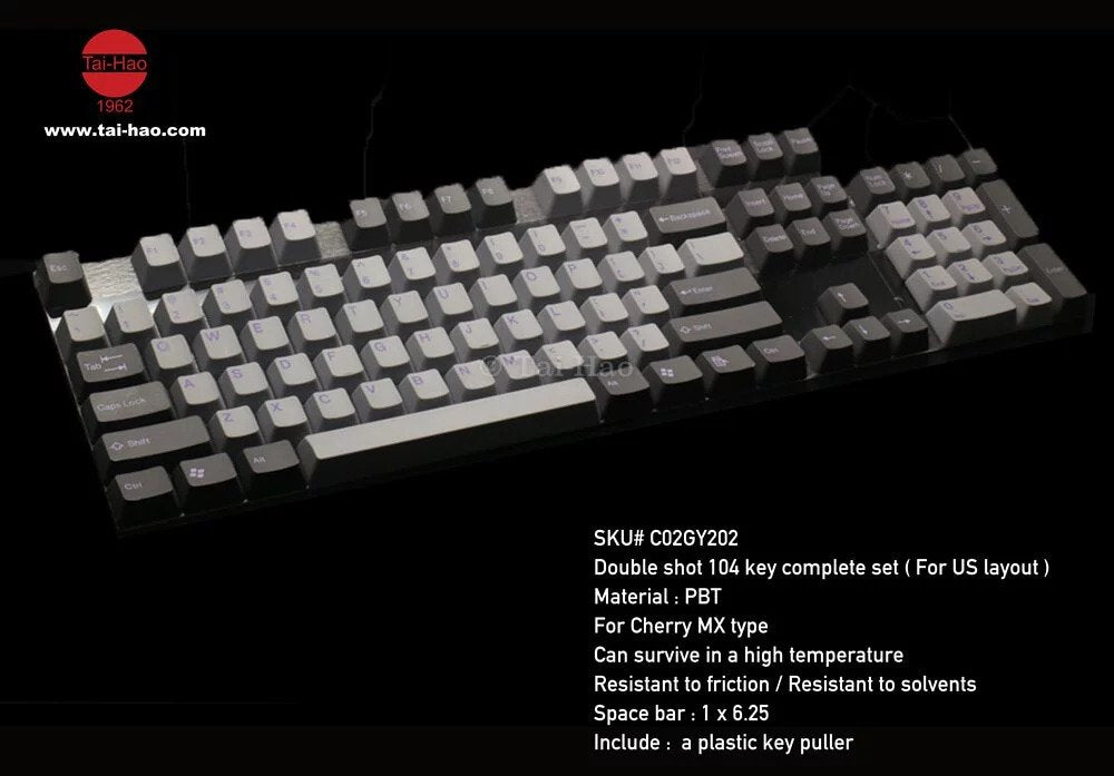 PBT-104 DarkGrey&LightGrey Keycaps